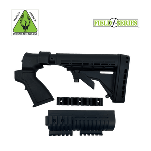 Phoenix: Field Series Tactical ButtStock for Mossberg Shotgun® 12/20 Gauge – 12 Gauge w/ Tactical Forend Phoenix: Field Series Tactical ButtStock for Mossberg Shotgun® 12/20 Gauge – 12 Gauge w/ Tactical Forend