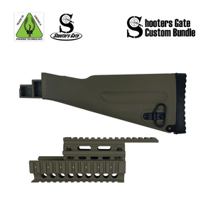 Phoenix Technologies® AK47 Fixed Stock with Soft Recoil Buttpad w/ Hinge for Storage – FDE – AK47 Stock w/ FDE Forend Phoenix Technologies® AK47 Fixed Stock with Soft Recoil Buttpad w/ Hinge for Storage – FDE – AK47 Stock w/ FDE Forend
