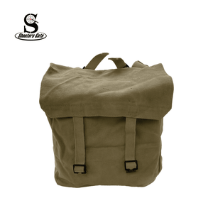 Shooters Gate Genuine Military Surplus Israeli Khaki Canvas Backpack / Shoulder Bag with Zahal Stamp Shooters Gate Genuine Military Surplus Israeli Khaki Canvas Backpack / Shoulder Bag with Zahal Stamp