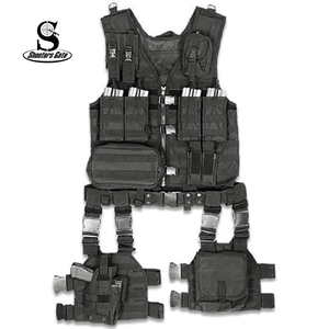Shooters Gate Tactical MOLLE System 10 Piece Ambidextrous Deluxe Modular Web Vest, BLK Shooters Gate Tactical MOLLE System 10 Piece Ambidextrous Deluxe Modular Web Vest, BLK