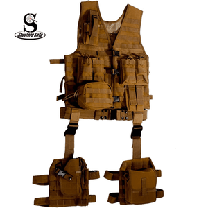 Shooters Gate Tactical MOLLE System 10 Piece Ambidextrous Deluxe Modular Web Vest, FDE