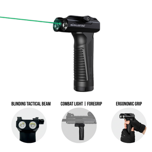 Shooters Gate VGC mini Rechargeable 2000 Lumen Foregrip Light with Green Laser Shooters Gate VGC mini Rechargeable 2000 Lumen Foregrip Light with Green Laser