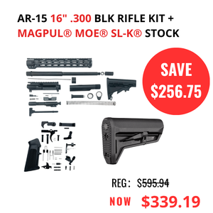 AR-15 16" .300 BLK BUILD KIT + MAGPUL  MOE SL-K STOCK