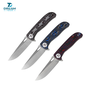 DREAMTECH Knife Folding Knife Micarta Knife D2 Blade Knife D3898