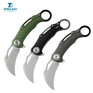 14C28N Pocket Knife With Aluminum Handle and Button Lock System D4221