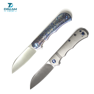 DREAMTECH Folding Knives Titanium Knife 14C28N Blade Knife D4453