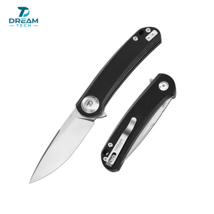 DREAMTECH Folding Pocket G10 Knife Button lock system D2 Knife D4389