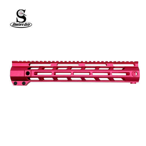 12" AR-15 Free Float QD M-LOK Handguard - red
