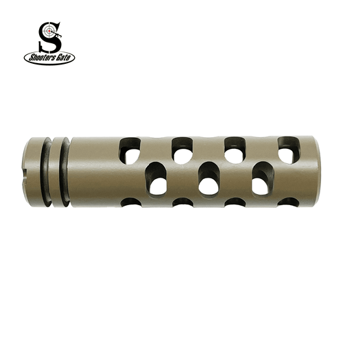 AK-47 14mm x 1mm LH Ported Muzzle Brake FDE