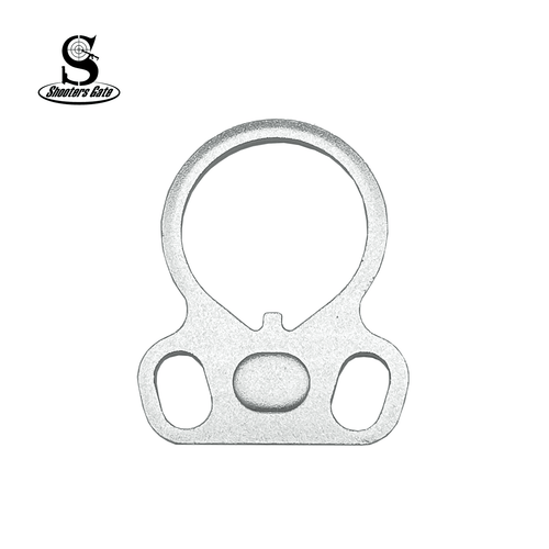 Ambidextrous Oval End Plate for AR – Silver