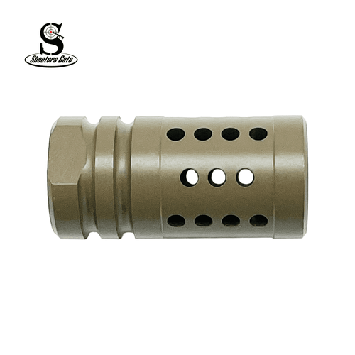 AR-10 7.62 5/8X24 30 CAL Multi Port Muzzle Brake FDE