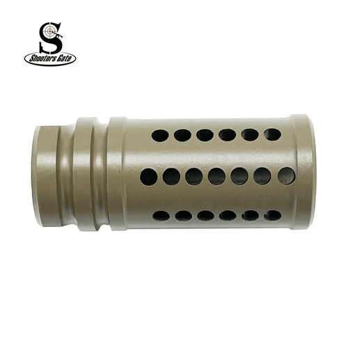 AR-10 7.62 5/8X24 30 CAL Multi Port Muzzle Brake FDE 1