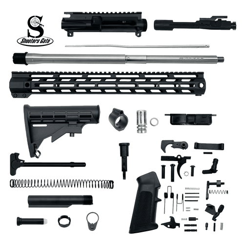 AR-15 .223 Wylde 18″ Rifle Upper 17″ Rail Complete Build Kits (Unassembled S.S Barrel Upper)