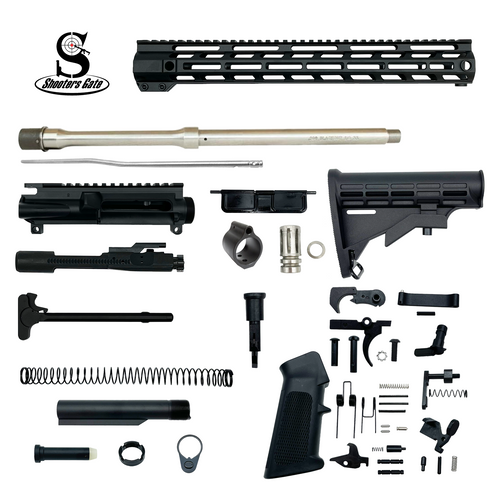 AR-15 300 Blackout 16″ Rifle Upper Complete Build Kits (Unassembled S.S Barrel Upper) – Black