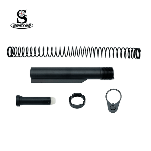 AR-15 Mil-Spec Black Buffer Tube Combo