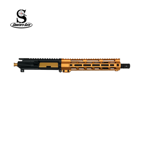 AR-15 5.56 NATO Assembled Pistol Upper, 10.5" Parkerized Barrel 1 7 Twist, Carbine gas system, 10", Orange