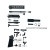 AR-15 10.5 inch 5.56 build kit components in black