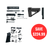AR-15 10.5 inch 300 Blackout build kit with SBA4 brace and black buffer tube bundle