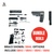AR-15 10.5 inch 300 Blackout build kit with SBA6 brace and black buffer tube bundle