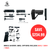 AR-15 5.56 NATO 7.5" Pistol Build Kit with SB Tactical Brace and Buffer Tube Bundle