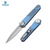 DREAMTECH Knives Folding Pocket Titanium Knives Button lock system 14C28N Knife D4052