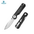 DREAMTECH Folding Knife Aluminum Handle Button lock system D2 Knife D4245