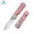 DREAMTECH Folding Pocket Knife Titanium Handle Button lock system VG10 Blade Knife D4245