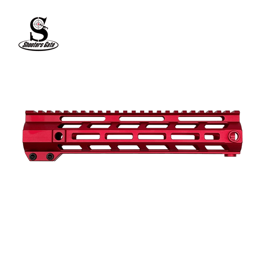 10" AR-15 Free Float QD M-LOK Handguard - red