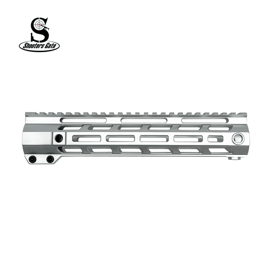 10" AR-15 Free Float QD M-LOK Handguard - silver