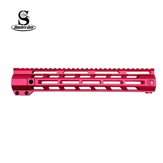 12" AR-15 Free Float QD M-LOK Handguard - red