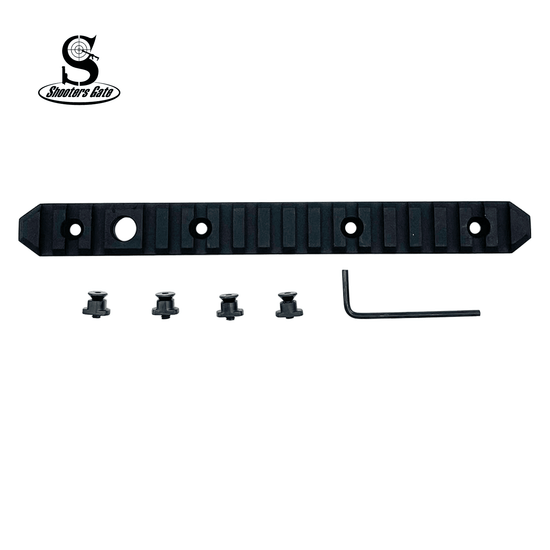 18 Slot Aluminum Picatinny Rail Section for M-LOK (8")  QD