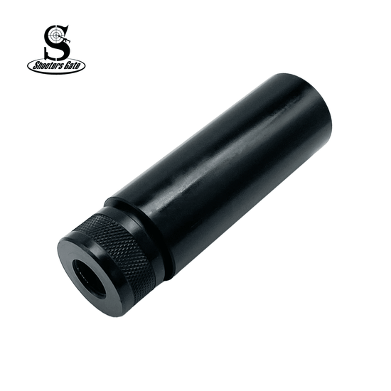 AK 47 FAKE CAN, 14X1 LH THREAD 4″ ADD ON MUZZLE BRAKE