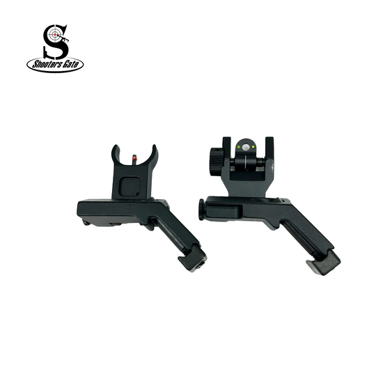 Aluminum Flip-Up 45 Degree Iron Sight, Fiber Optics