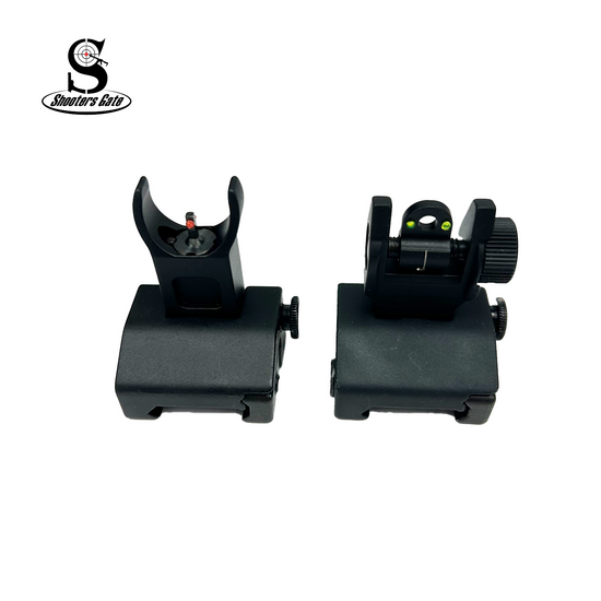 Aluminum Flip-Up Iron Sights w/ Fiber Optics (IS08F)