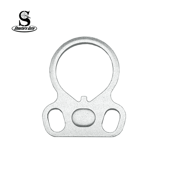 Ambidextrous Oval End Plate for AR – Silver