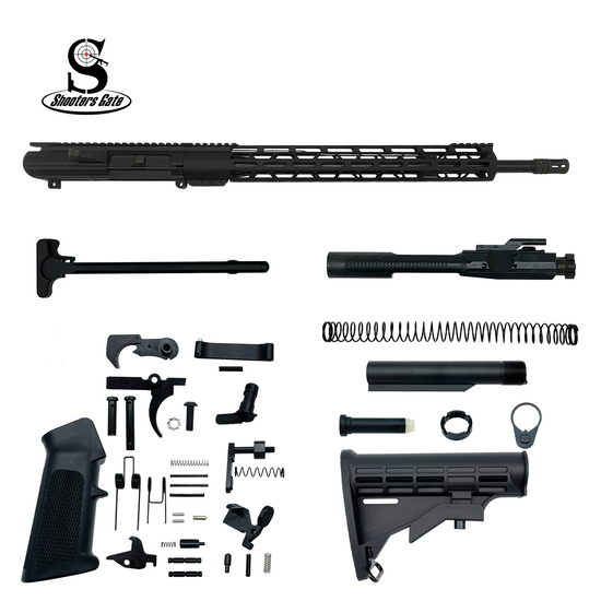 AR-10 .308 20″ Rifle Upper 17″ Rail Complete Build Kits (Assembled Black Barrel Upper) – Black