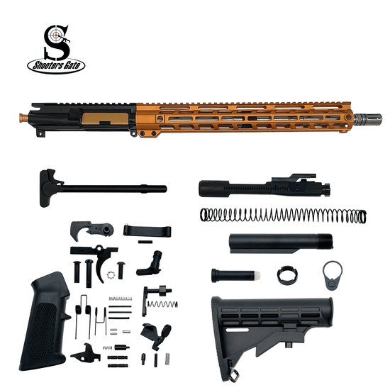 AR-15 .223 Wylde 16″ Rifle Build Kit (Assembled) – Orange