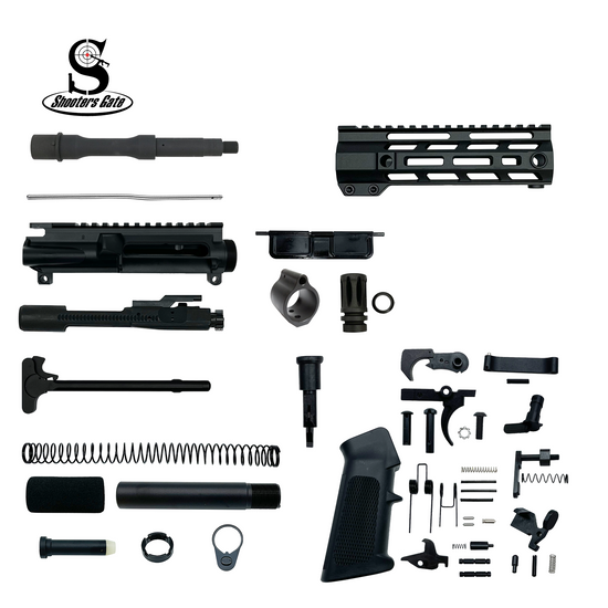 AR-15 .223 Wylde 7.5″ Pistol Build Kit (Unassembled) – Black