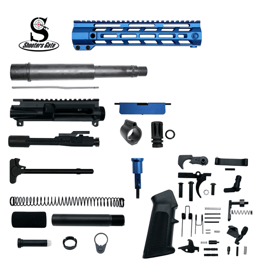 AR-15 300 Blackout 10.5″ Pistol Build Kit (Unassembled) – Blue