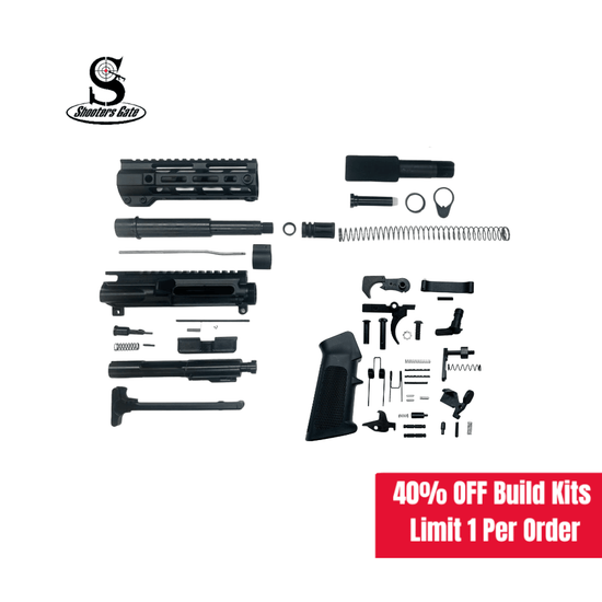 AR-15 300 Blackout 7.5" Pistol Build Kit (Unassembled) - Black