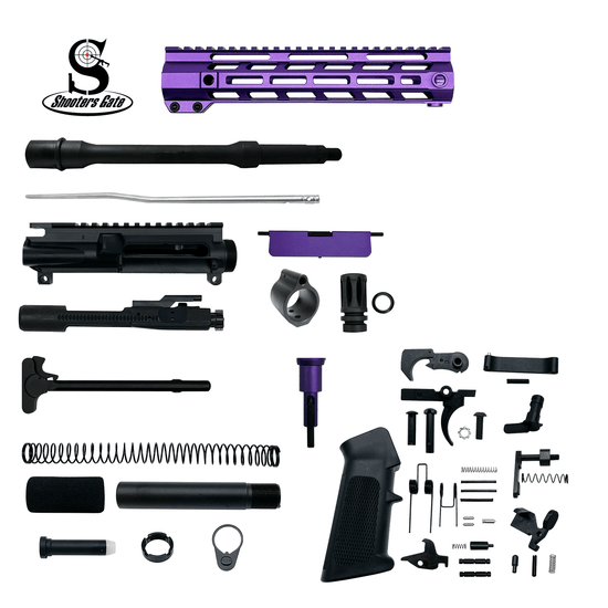 AR-15 5.56 Nato 10.5″ Pistol Build Kit (Unassembled) – Purple