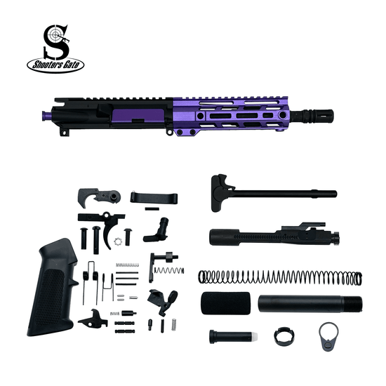 AR-15 5.56 Nato 8.5″ Pistol Build Kit (Assembled) – Purple