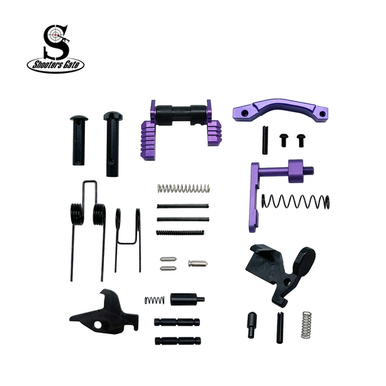 AR-15 Lower Parts Kit Except Trigger, Hammer, and Grip – Purple