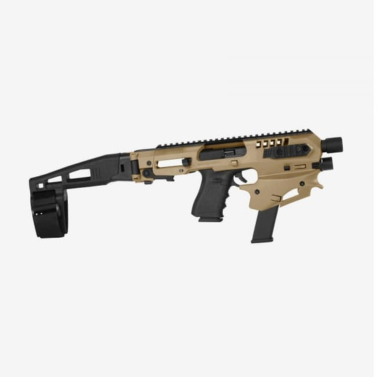 CAA Micro Conversion Kit for Glock 20/21, Long Stabilizer Brace – FDE – Tan
