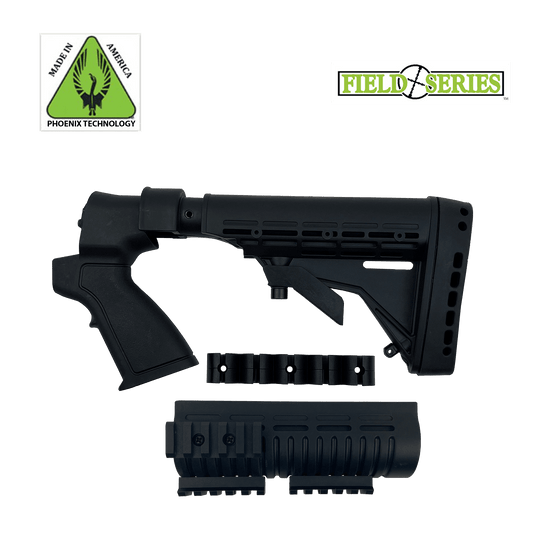 Phoenix Field Series Tactical ButtStock for Mossberg Shotgun®  – Black – 20 Gauge w/ Tactical Forend