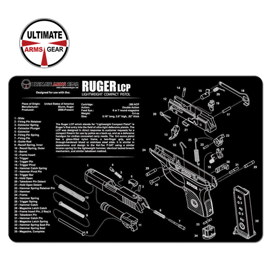 Ruger LCP Pistol Cleaning Mat