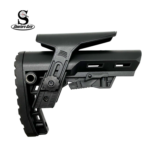 Shooters Gate AR-15 MIL-SPEC Buttstock with cheek rest, black