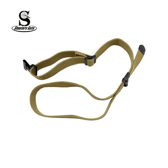 Shooters Gate M1 Garand Classic Military Style Reproduction Canvas Rifle Sling – FDE – Tan