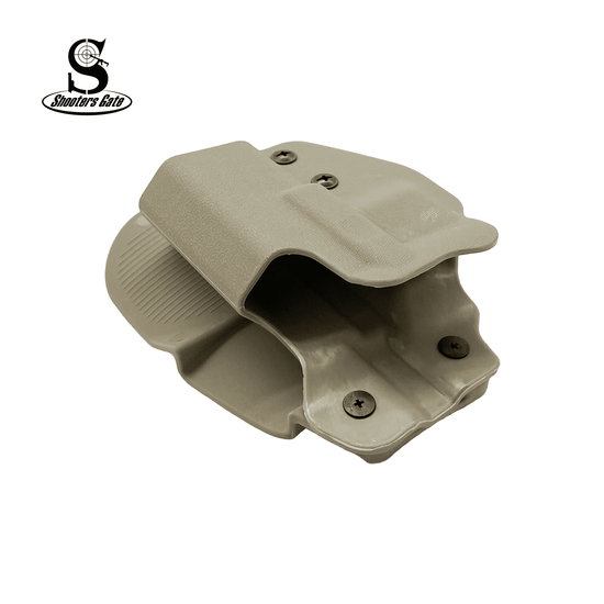 Shooters Gate Open Top Quick Draw OWB Paddle Holster – FDE