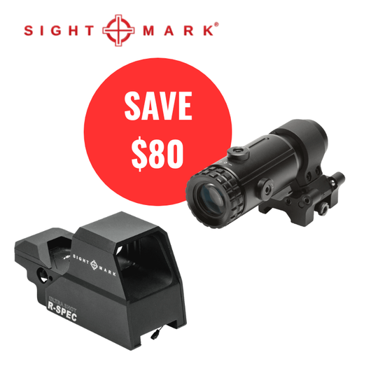 Sightmark Ultra Shot R-Spec Reflex Sight + T-5 Magnifier 5X with Flip to Side Mount Combo Black